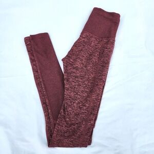ATHLETA XXS Exhale Heel Tight Burgundy Heather High Waist‎ Leggings